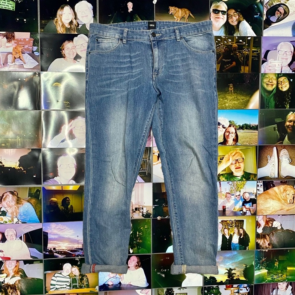 ASOS men’s medium wash skinny jeans :)